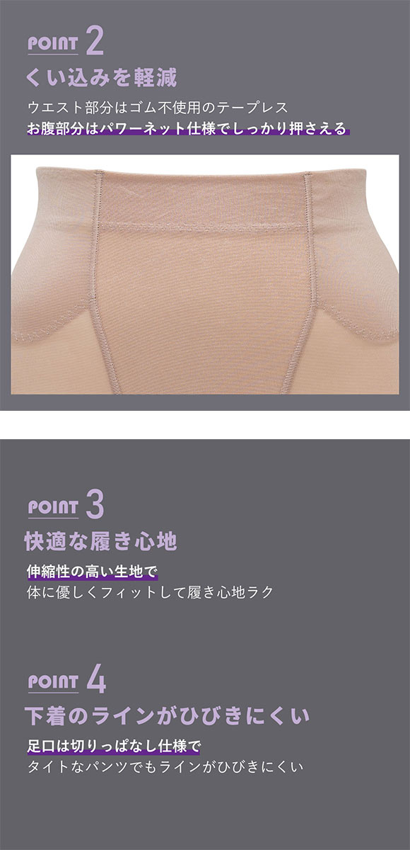 ルシアン はいて実感 下半身のお悩み解決 浮き輪肉撃退 パンツ ガードル ショート丈 M･L･LL 補正下着 ソフト LECIEN