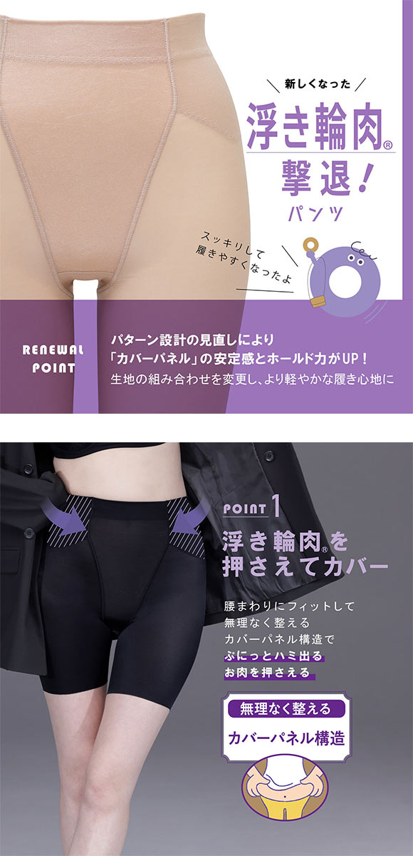 ルシアン はいて実感 下半身のお悩み解決 浮き輪肉撃退 ガードル パンツ M･L･LL ロング丈 補正下着 ソフト LECIEN