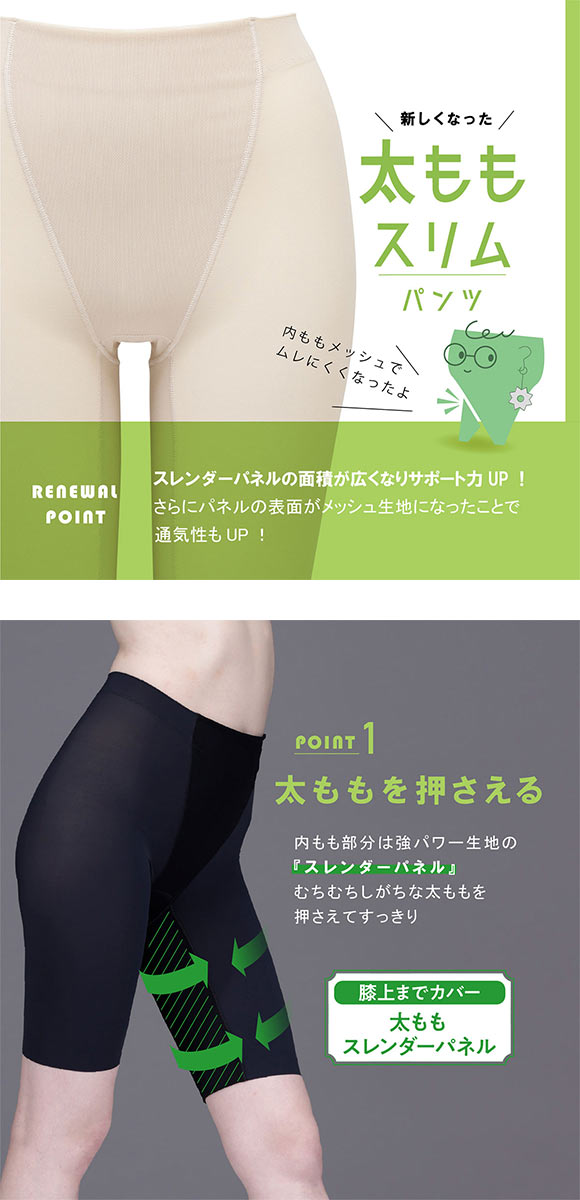 ルシアン はいて実感 下半身のお悩み解決 太ももスリムパンツ ももほっそりパンツ ガードル ロング丈 補正下着 M･L･LL LECIEN