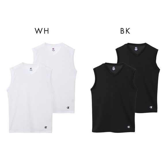チャンピオン Champion キッズ ジュニア Vネック サーフシャツ 2枚組 インナー メッシュ 女の子 男の子 男児 女児 130 140 150 160