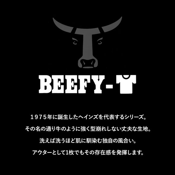 ヘインズ Hanes ビーフィー BEEFY-T ショートスリーブ クルーネック Tシャツ ビッグサイズ 半袖 H5180L ヘビーウェイト 白T