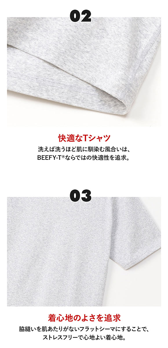 ヘインズ Tシャツ ビーフィー BEEFY リブ Vネック メンズ トップス インナー 半袖 大きいサイズ HM1-T102 Hanes