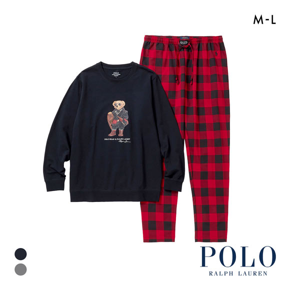 ポロ ラルフ ローレン Holiday Bear Mini French Terry Sleepwear Set ルームウェア 上下セット メンズ スリープウェア POLO RALPH LAUREN