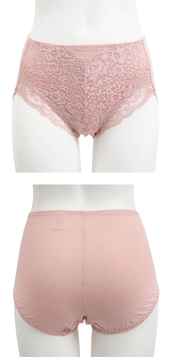 ヒップ美人 すっきりきれい スタンダード ショーツ レース 綿混 レディース 大きいサイズ 単品