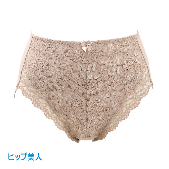 ヒップ美人 ショーツガードル ショーツ あしくちすっきり 足口 レース 綿混 サポート