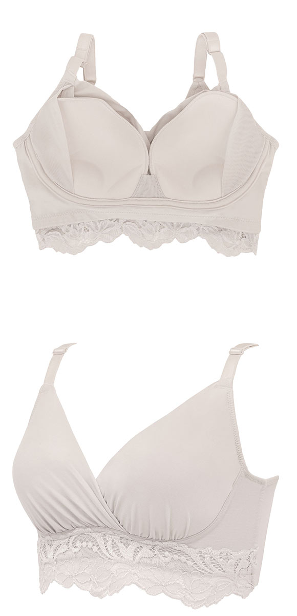 ブラデリス 綿混ストレッチハイブリッド ハートカップブラ S-5L 美胸 ノンワイヤー ブラジャー 脇肉 ハミ肉 脇高 快適 BRADELIS NY PEACE