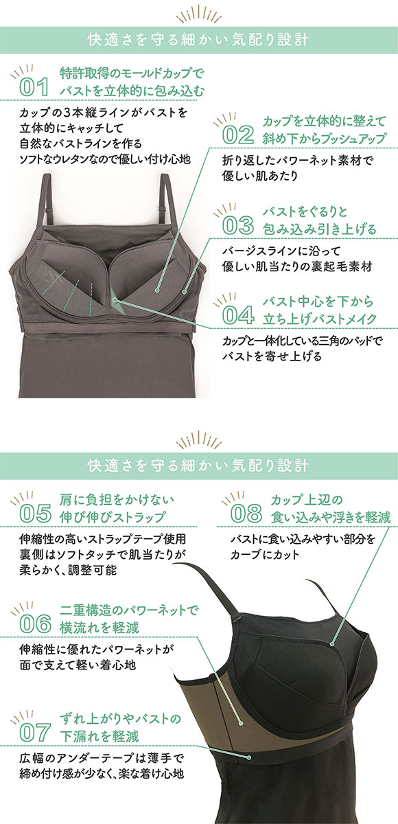 ブラデリス ブラキャミ 楽なのに補整！スタイリッシュ 綿混 S-3L ノンワイヤー ブラトップ ナイトブラ BRADELIS NY PEACE
