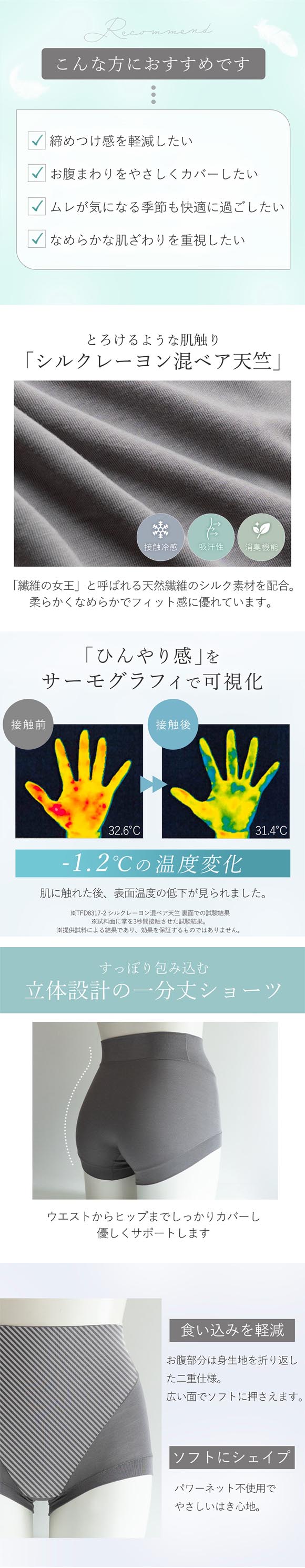 ゆきねえ とろりシルク混 ライトショーツ S-5L 超らくちん おしりすっぽり 優しく包むシルク混ショーツ 敏感肌 yukine inc BRADELIS