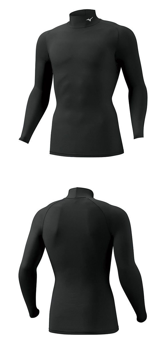 ミズノ MIZUNO バイオギア BIOGEAR シャツ メンズ ハイネック 長袖 コンプレッション スポーツ