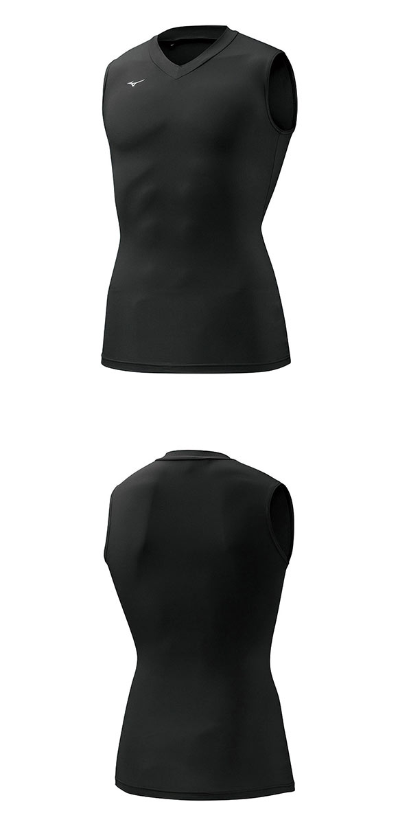 ミズノ MIZUNO バイオギア BIOGEAR シャツ メンズ Vネック ノースリーブ コンプレッション スポーツ