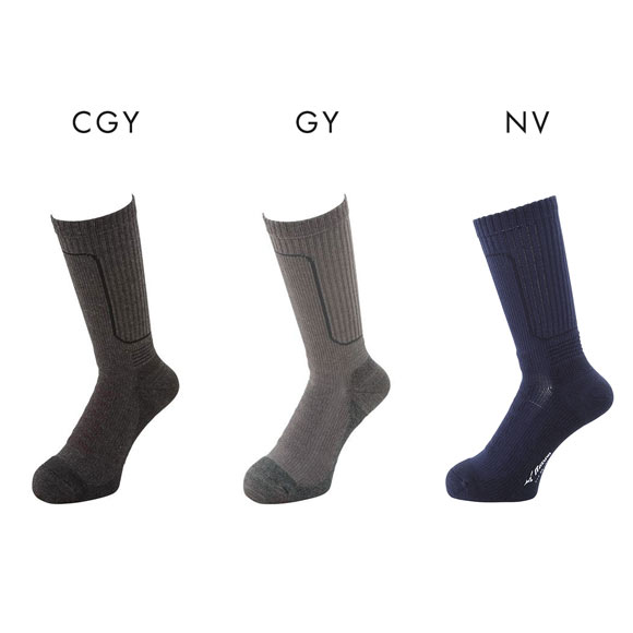 ミズノ メンズ ドライベクター 中厚パイルソックス 25-27cm 消臭 抗菌防臭 吸湿速乾 ズレにくい 均等着圧 山歩き