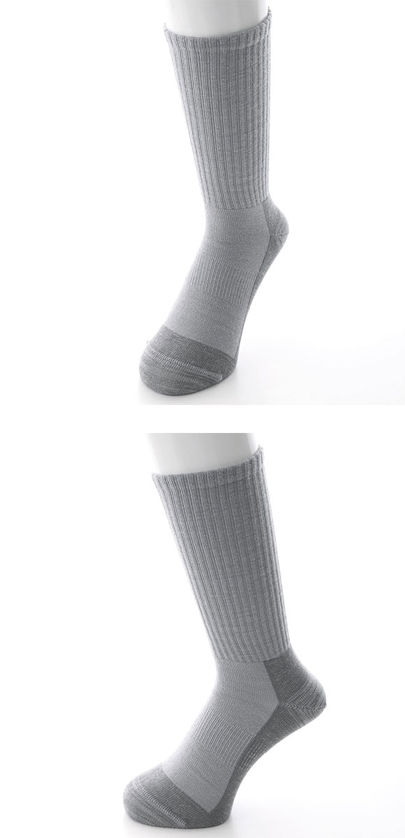 ミズノ MIZUNO ブレスサーモ BREATH THERMO ソックス クルー丈 メンズ ウール 薄手 あったか 保温 吸湿発熱