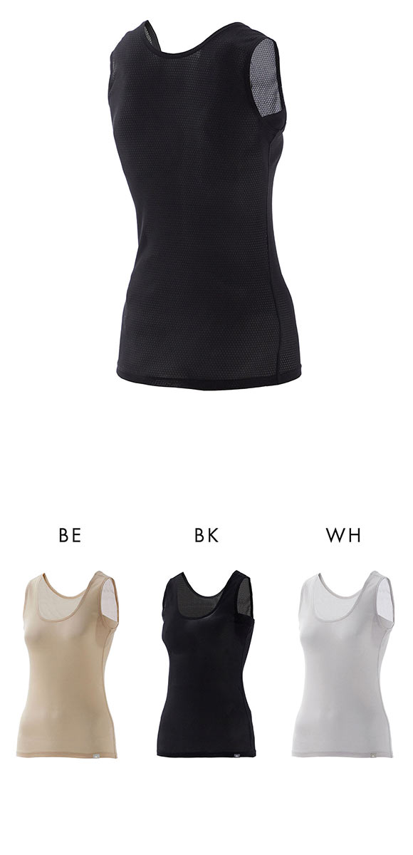 ミズノ MIZUNO カルエアー ノースリーブ タンクトップ メッシュ インナーシャツ レディース ドライエアロフロー搭載 吸汗速乾