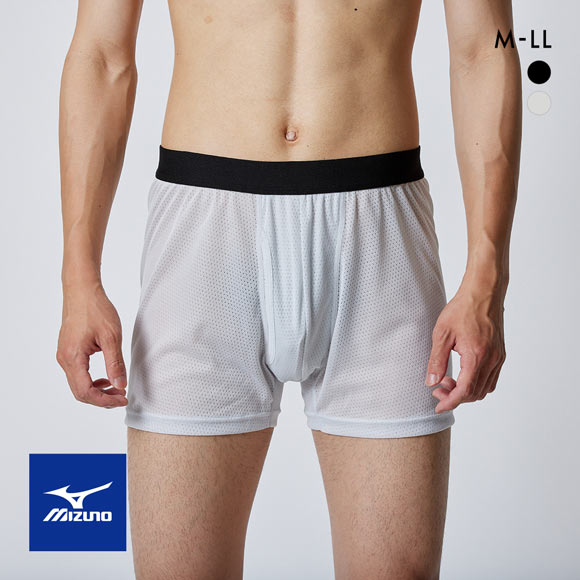 ミズノ MIZUNO カルエアー ボクサーパンツ メッシュ メンズ ドライエアロフロー搭載 前開き 吸汗速乾 汗対策