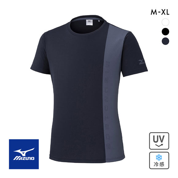 ミズノ メンズ ソーラーカット -3℃半袖Tシャツ M L XL UVカット 遮熱 接触冷感 吸汗速乾 紫外線カット トップス スポーツウェア