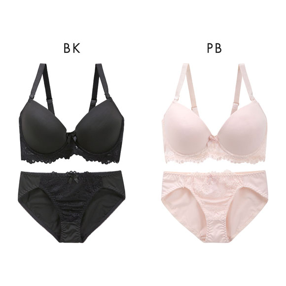 エレガント 脇肉を谷間に変える脇高ブラ すっきりつるん モールドブラセット GHI65-95 大きいサイズ グラマー Tシャツブラ ひびきにくい Elegante