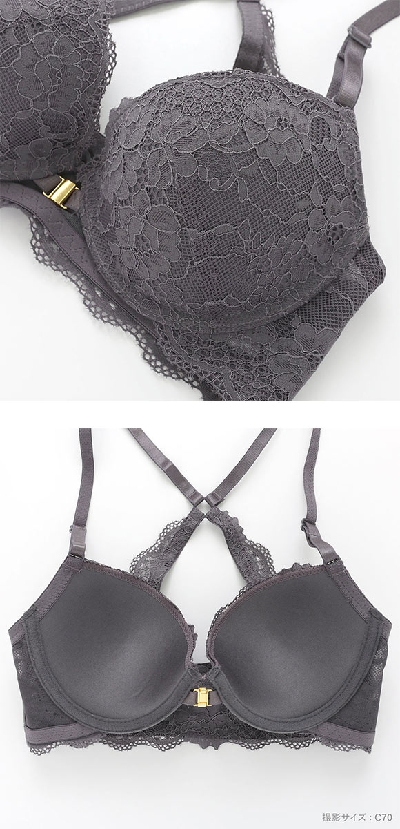 エレガント バッククロス フロントホック ブラセット ABCDEF 脇寄せ 谷間 盛り胸 大きいサイズ グラマー ひびきにくい Elegante