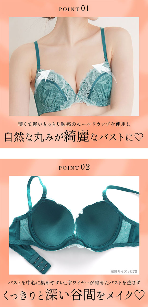 パンキュート ジューシーレース ブラセット ABCDEFF 大きいサイズ グラマー 下厚パッド 盛り胸 寄せ上げ 谷間 ブラジャー ショーツ セット 脇寄せ