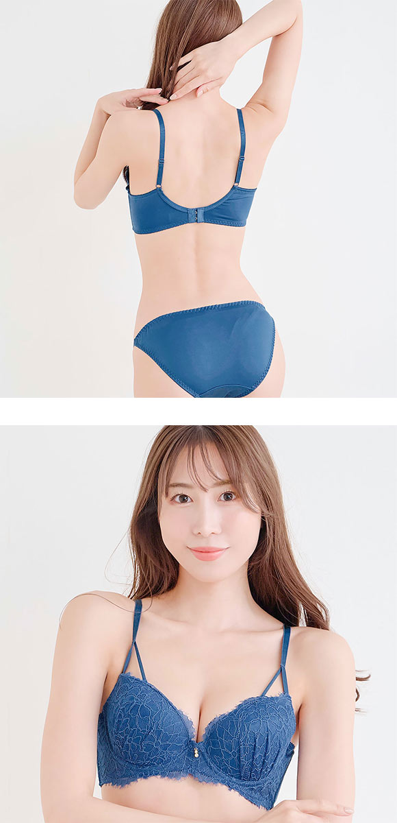 エレガント 脇肉を谷間に変える脇高ブラ グレイスストリング ブラセット ABCDEF グラマー ブラジャー ショーツ セット Elegante