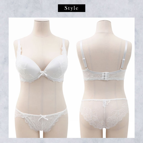 再販 エレガント 脇肉を谷間に変える脇高ブラ 盛胸 レディフラワーレース ブラセット CDEF80-95 グラマー 育乳 Wパッド 激盛 盛り胸 寄せ上げ Elegante