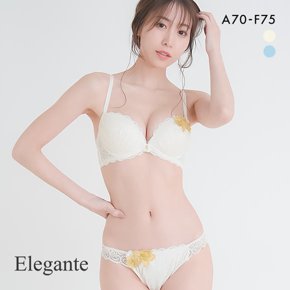エレガント ビューティフラワー ブラセット ABCDEF 大きいサイズ グラマー 脇肉 谷間 脇寄せ L字ワイヤー ブラジャー ショーツ