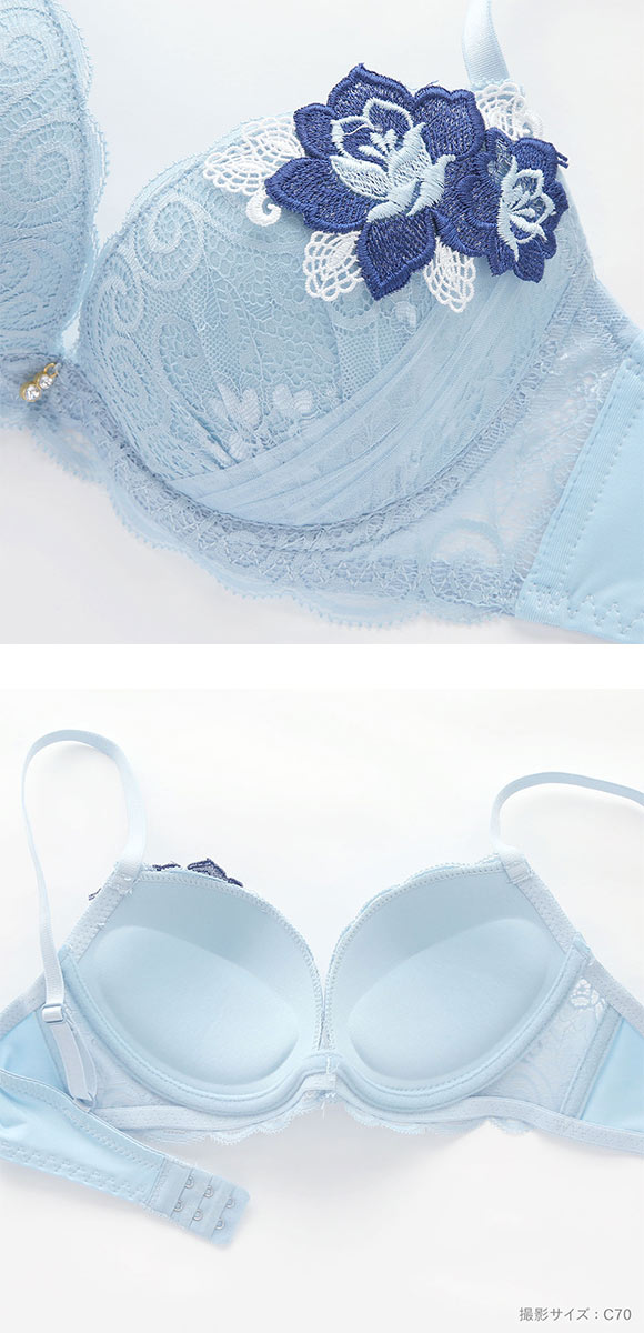 エレガント ビューティフラワー ブラセット ABCDEF 大きいサイズ グラマー 脇肉 谷間 脇寄せ L字ワイヤー ブラジャー ショーツ