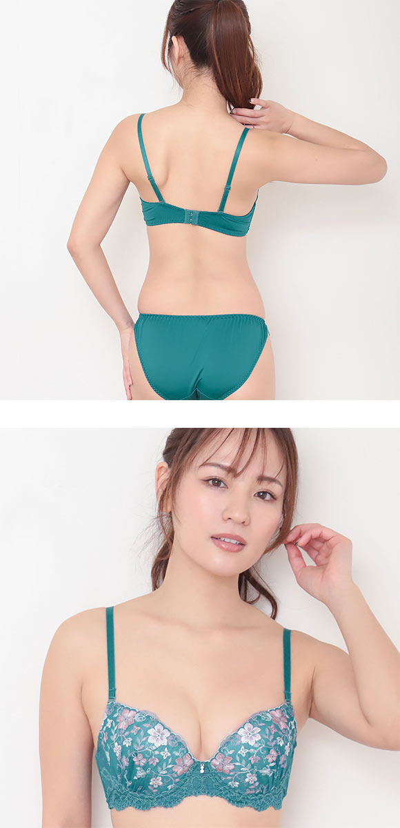 パンキュート ノスタルジックフラワー ブラセット ABCDEF 大きいサイズ グラマー 脇高 谷間 ブラセット ブラジャー ショーツ エレガント