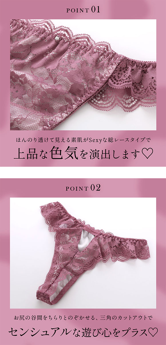 エレガント コーディネイト Tバックショーツ M L LL 3L 4L 5L 大きいサイズ タンガ ソング 総レース ひびきにくい Elegante