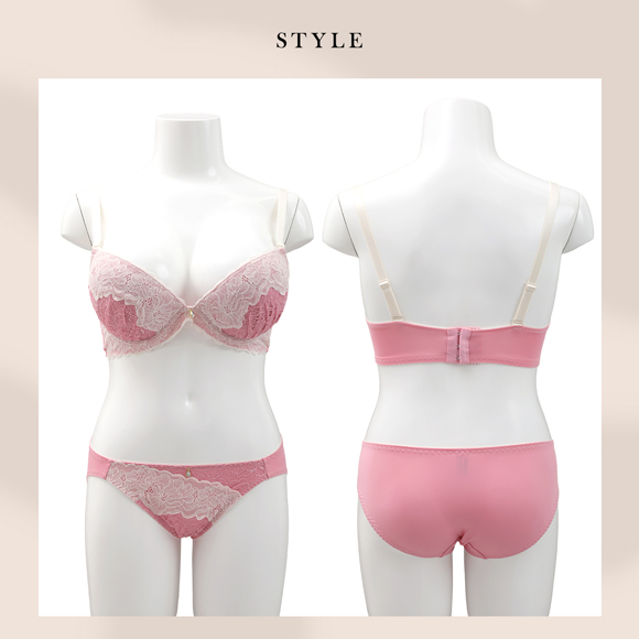エレガント バイカラーレーシー ブラセット 3点セット Tバック GHI65-95 大きいサイズ グラマー 谷間 寄せ ブラジャー ショーツ セット Elegante