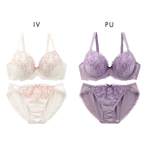 大感謝価格 エレガント クラシックローズ ブラセット DEFGHI 85-95 グラマー アンダー大きいサイズ 着やせ 脇寄せ 谷間 Elegante