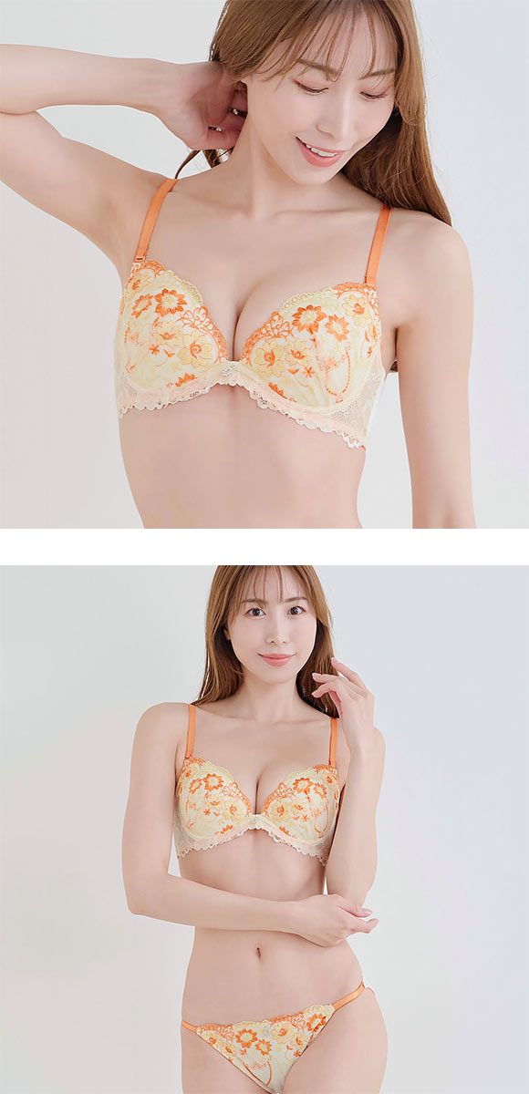 エレガント パピヨンフルール ブラセット GHI65-95 大きいサイズ グラマー 谷間 まる胸 ブラジャー ショーツ Elegante