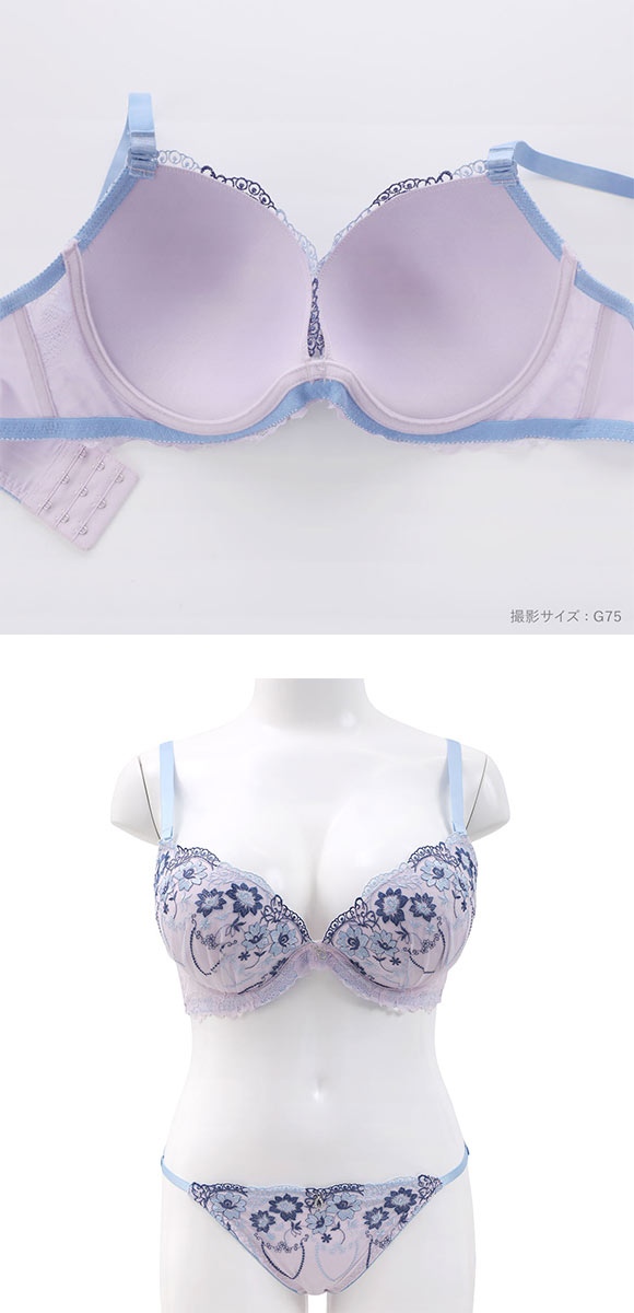 エレガント パピヨンフルール ブラセット GHI65-95 大きいサイズ グラマー 谷間 まる胸 ブラジャー ショーツ Elegante