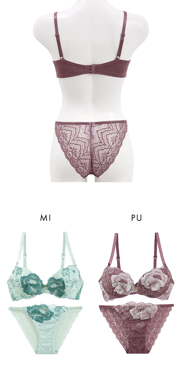 エレガント 脇肉を谷間に変える脇高ブラ ラグジュアリーレース ブラセット ABCDEF 大きいサイズ グラマー 脇寄せ 谷間 盛り胸