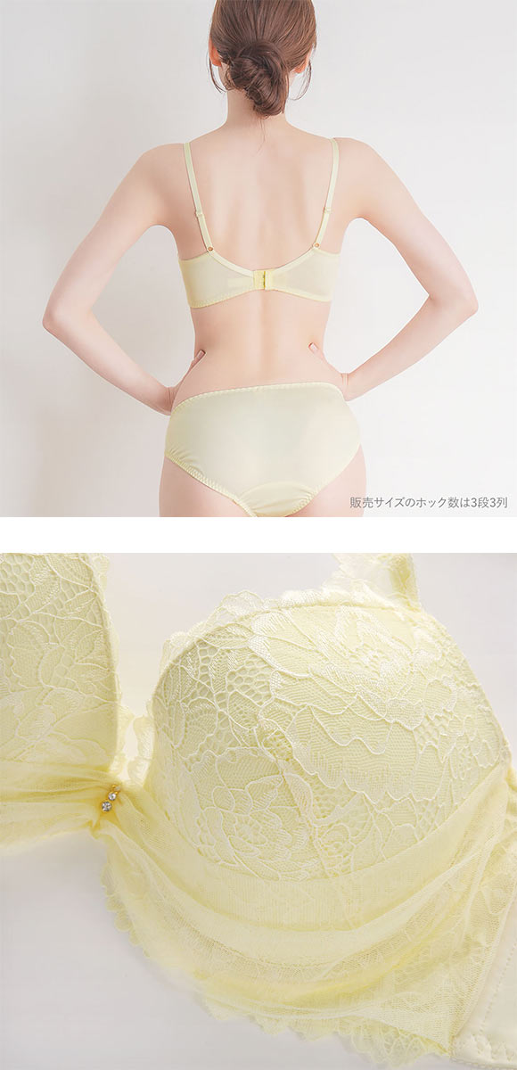 パンキュート レーシーヴェール ブラセット GHI65-95 大きいサイズ グラマー 脇高 谷間 寄せ 盛り胸 総レース ブラジャー ショーツ