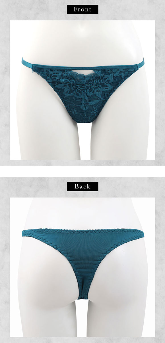 エレガント デコルテレース Tバックショーツ コーディネイト M-5L 大きいサイズ グラマー タンガ ソング コーディネイトショーツ ペア Elegante