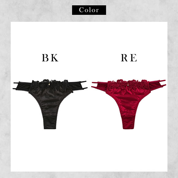 エレガント セクシーサテン＆ケミカル Tバックショーツ M L LL 3L 4L 5L コーディネイト タンガ ソング コーディネイト Elegante