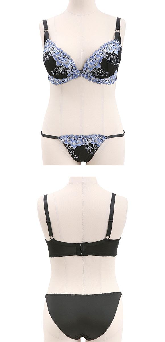 エレガント 脇肉を谷間に変える脇高ブラ ダリアレース ブラセット CDEF80-95 大きいサイズ 脇寄せ 盛り 美胸補正 育乳 Elegante