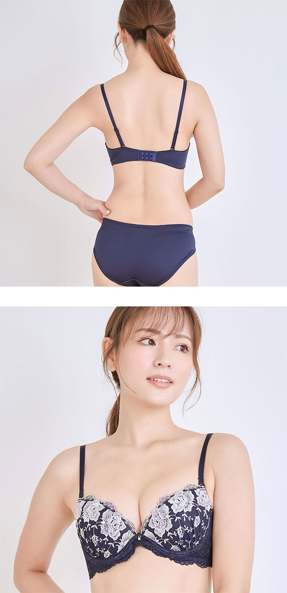 パンキュート ロージーレース ソフトワイヤー ブラセット ABCDEF らくちん 脇肉 谷間 盛り胸 美胸 寄せ PANCUTE