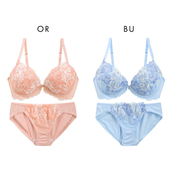 エレガント ソフトワイヤー フルールミストレース ブラセット ABCDEF らくちん 脇肉 谷間 盛り胸 美胸 寄せ Elegante