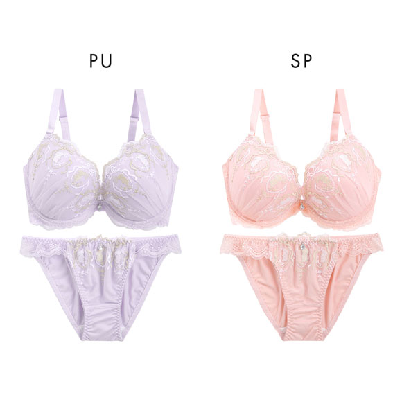 エレガント ロマンティックバニー ブラセット CDEF80-95 うさぎ ラビット 大きいサイズ グラマー 脇高 谷間 ブラジャー ショーツ