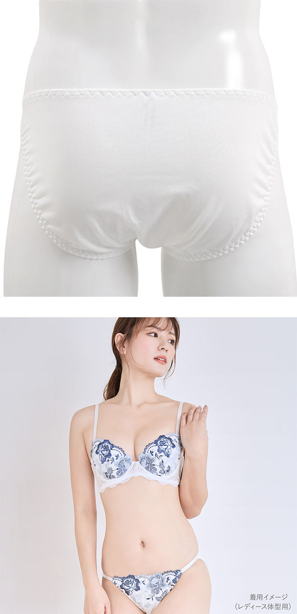 エレガント クラシカルローズ刺繍 メンズ体型用ショーツ M-4L 大きいサイズ MTF GID FTM トランスジェンダー LGBT Elegante