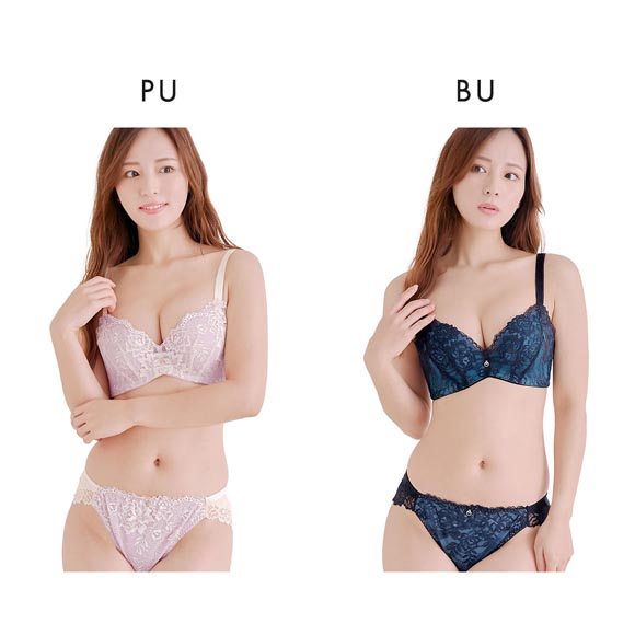 Furaha Bra ブラセット レース BCDEF85-95 大きいサイズ グラマー 盛り ブラジャー ショーツ セット 下着