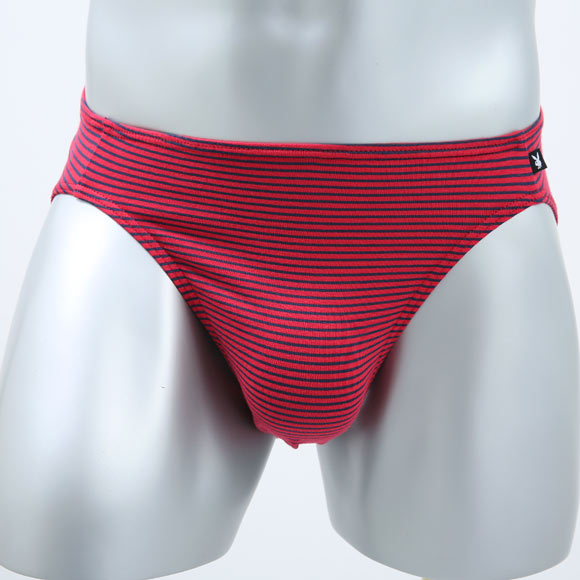 アツギ プレイボーイ PLAYBOY ミニビキニ パンツ フルバック メンズ 前閉じ ショーツ ボーダー