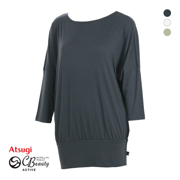 アツギ ATSUGI クリアビューティ アクティブ ゆったり 7分袖 チュニック ウェルネス