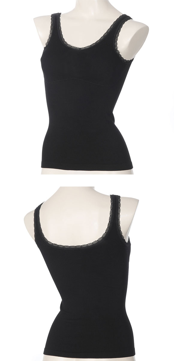 アツギ ATSUGI ヌードメイク NUDE Make 成型リブ カップ付き インナー タンクトップ レディース