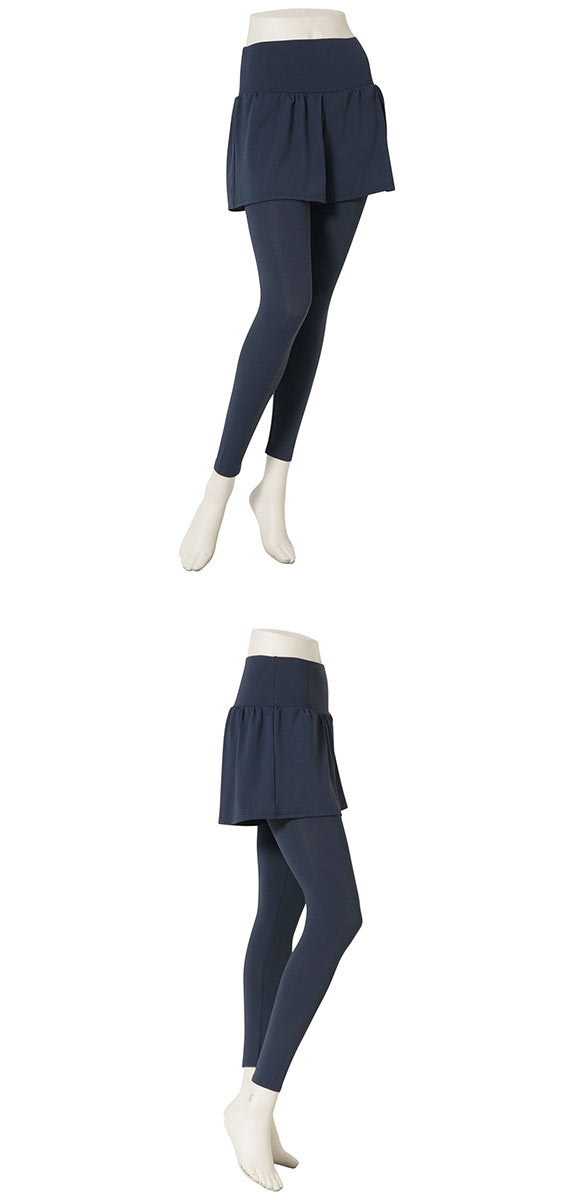 アツギ ATSUGI クリアビューティ アクティブ 重ね着風 10分丈 レギンス ヨガ