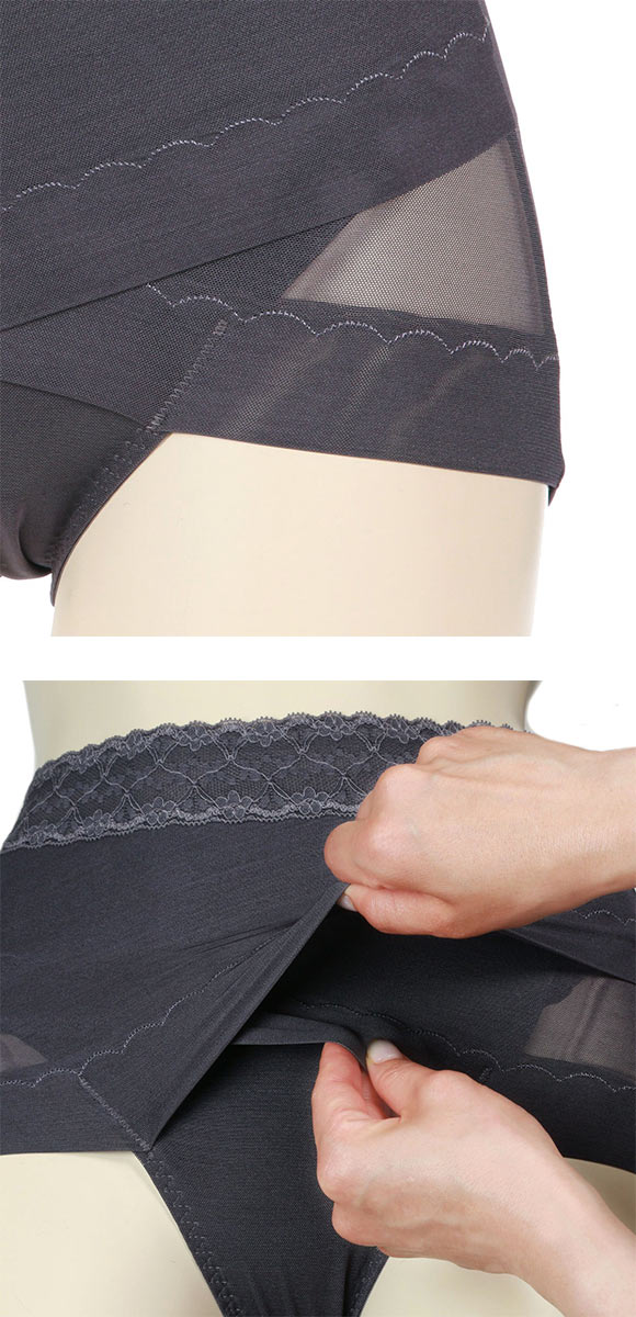 アツギ ATSUGI 骨盤メイク 骨盤クロス ショーツ ヒップアップ お腹おさえ 補正 薄手 深ばき メッシュ