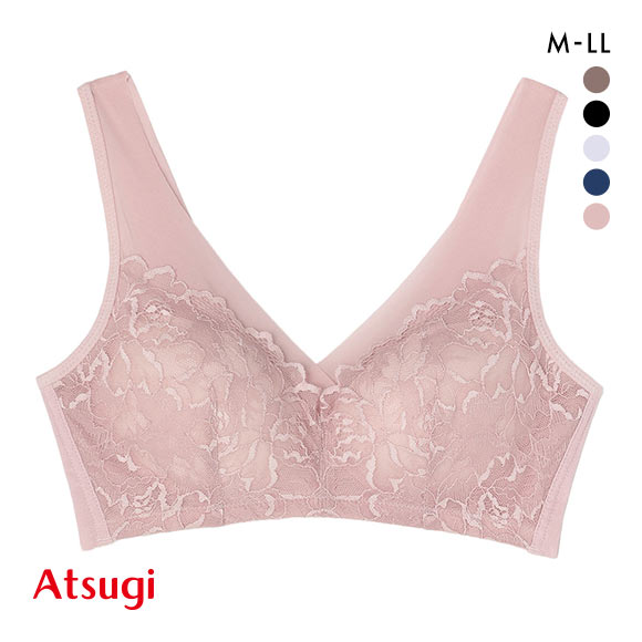 アツギ ATSUGI ナチュラリフト ヘム ノンワイヤーブラ ブラジャー 脇高 単品