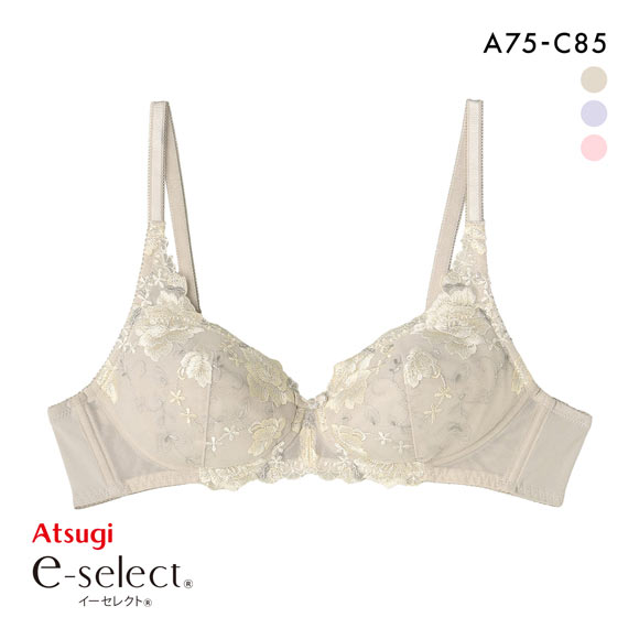 アツギ イーセレクト ふんわり立体カップ ノンワイヤー ブラジャー 美しく整える ATSUGI