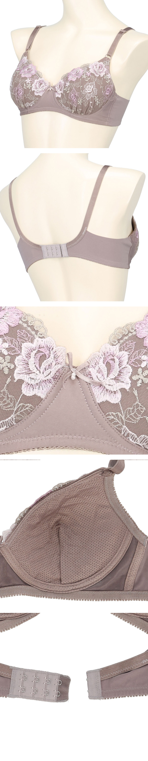 アツギ イーセレクト まる胸 下厚シームレスカップ ノンワイヤー ブラジャー アンダー大きいサイズ ATSUGI